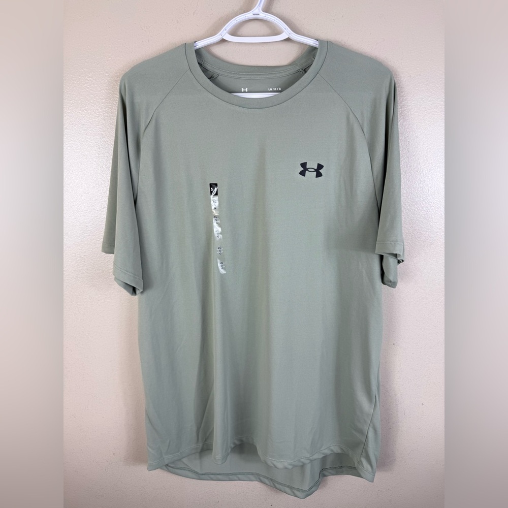 Under Armour Mens‎ The Tech Tee NWT Large Lightweight Workout Green Athletic
